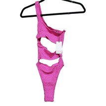 BOND-EYE Rico One Piece Swimsuit One Shoulder ONE SIZE Fuschia Pink NWT  - $55.74