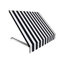 Awntech CR33-US-3KW 3.38 ft. Dallas Retro Window &amp; Entry Awning, Black &amp; Whi - £297.27 GBP