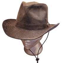 American Hat Makers Freedom Hats The Irwin Brown Oiled Fedora Outback Hat Large - £71.31 GBP