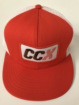 Vintage CCX Orange White Mesh Trucker Hat Baseball One Size - £19.44 GBP
