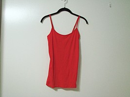 Womens Currants Cami Tank Top Blouse Shirt Red Thin Straps Stretch Size S/M - £9.14 GBP