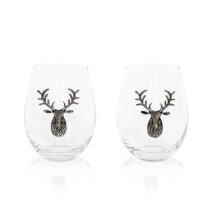 Silver Stag Deer Wine Glass - $747.17 MXN