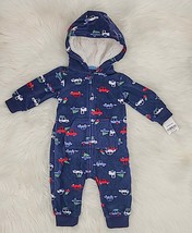 Carter&#39;s Baby Boys Hooded Fleece Jumpsuit - £8.22 GBP