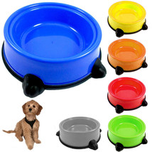 Pet Food Bowl Non Skid Feeding Dish Dog Cat Water Food Feeding Plastic Plate 9&quot; - £14.38 GBP