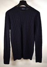 Ballantyne Mens Wool Crewneck Diamond Jacqard Jumper Sweater Navy S Italy - $79.20