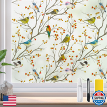 DKTIE Window Privacy Cling Film with Installation Tools Stained Glass Fr... - $42.36