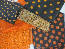 Halloween Fall Fabric Hallmark Cranston Bats Candy Corn Jack-O-Lanterns U-Pick - £4.00 GBP+