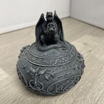 Summit Collection Veronese 2005 Round  Dragon Skull Trinket Box Resin MH JD - €11,16 EUR
