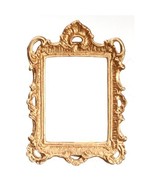 Picture Frame a4521 Falcon Miniatures Fancy Goldtone DOLLHOUSE - $10.29