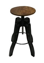 Industrial Adjustable Metal Bar Stool - Counter to Bar Height - £191.40 GBP