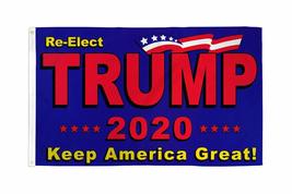 (2 Pack) 3x5 Re-Elect Donald Trump 2020 Keep America Great Flag Banner Flags - £19.35 GBP