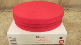 Red Buffing Floor Maintenance Pads 20 inch Pads 5 per Case Made in the USA - £23.32 GBP