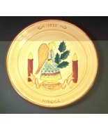 Christmas Yuletide plate ANGEL 1970 Stumar Pennsbury Pottery hand painte... - $6.13