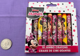 Disney Minnie Mouse Jumbo Crayon Set - Big Colors for Little Artists! - £11.82 GBP