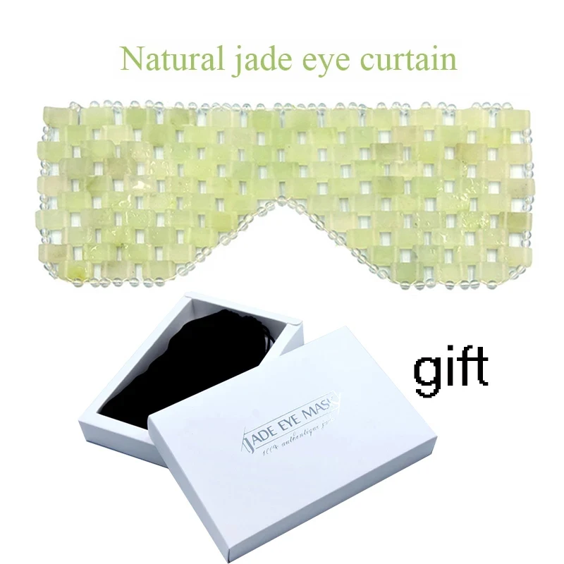 Natural Jade Eye Mask Curtain Face Massager Sleep Mask Stone Massage Wrinkle - £20.47 GBP+
