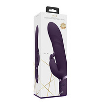 VIVE NARI Rechargeable Silicone G-Spot Rabbit Vibrator with Rotating Beads Purpl - £86.94 GBP