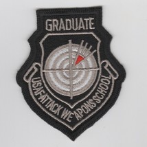 Usaf Air Force Attack Weapons School Graduate Black Embroidered Jacket Patch - £27.67 GBP