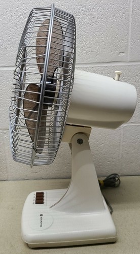 Vintage Sanyo 3 Speed Brown Oscillating Electric Fan Quiet CLEAN EF-12SP-1 Works Item image 2