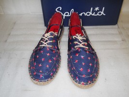 Splendid New Womens Ranger Navy Floral Linen Boat Shoes 8.5 M Shoes - £54.30 GBP