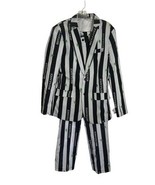 NEW Offstream Mens Beetlejuice Suit Black White Stripe Green Spiders Sz ... - $48.50