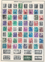 GERMANY GDR 1953-1955 Very Fine Used Stamps Hinged on list: 2 Sides - £2.97 GBP