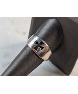 Mens Vintage Estate Sterling Silver Cross Ring 4.0g E7637 - $69.80 CAD