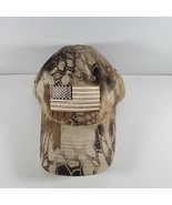 Camouflage Mens Hat Strapback Adjustable American Flag Front Patch Outdoor Cap - £10.85 GBP