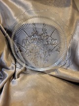 Vintage Jeannette Iris Herringbone 11.5&quot; Clear Platter Depression Glass - £9.74 GBP