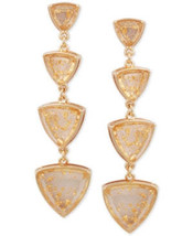 Guess Decorated Resin Triangle Graduated Linear Drop Earrings - £12.73 GBP