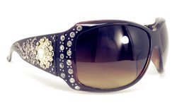 Texas West Women&#39;s Sunglasses With Bling Rhinestone UV 400 PC Lens in Multi Conc - £14.60 GBP