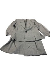 Vtg 80&#39;s Stirling Cooper New York 3 Pc Suit Skirt Top Size 12 13 Gray New Tags - £54.91 GBP