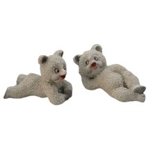 Vintage Styson 1951 Pair of Small Snow Bear Figurines Decor White Japan READ** - £22.41 GBP