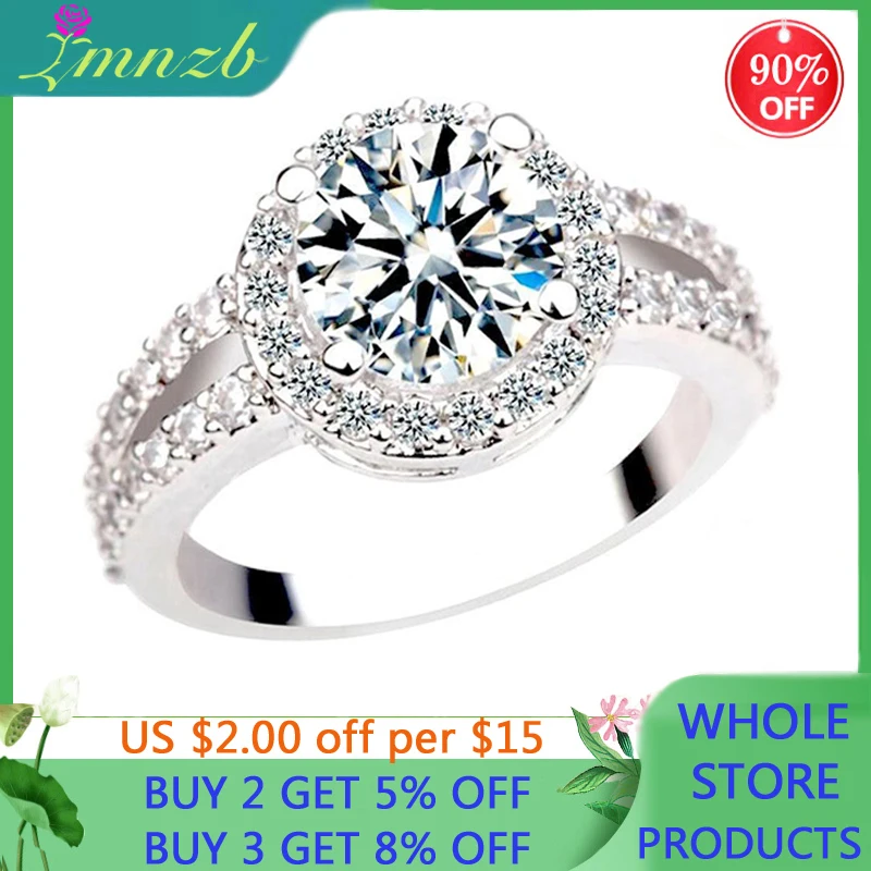 With Credentials 100% Tibetan Silver Rings Wedding Jewelry for Women 2 Carat CZ  - $17.30