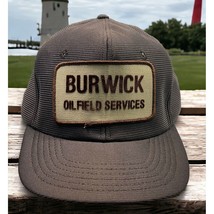 Burwick Oilfield Services Snapback Hat DISTRESSED Vintage Baseball Cap B... - $29.95