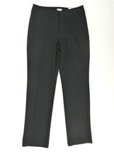 Chico&#39;s Sophia Striped Pant Drk Gray Raspberry Fusion Slacks Wms Size 0 Reg New - £33.85 GBP