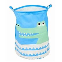 Blue Alligator Laundry Hamper Storage Basket Organizer Bag 15.75 x 19.7 ... - $24.73