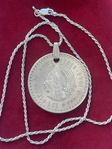 MEXICO silver coin pendant necklace  - £109.98 GBP