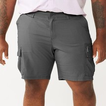 Sonoma Flexwear Ripstop Cargo Shorts Mens 54 Big Tall Dark Gray Stretch NEW - £21.23 GBP