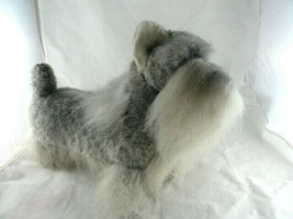 Vintage RUSS Berrie Schnauzer Dog 15&quot; L ong Plush Realistic Firm with wi... - £23.32 GBP