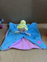 Disney Baby Cinderella Lovey Security Blanket Infant Girl 13&quot; Pink &amp; Blue Doll - £23.66 GBP
