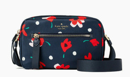 Kate Spade chelsea whimsy floral camera Nylon Crossbody w/ Coin Card Case ~NWT~ - £101.27 GBP