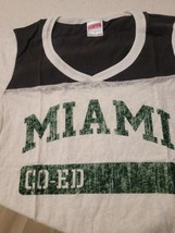 Womens MIAMI T-shirt Large Burn Out White Green Black Cap Sleeves BNWT RP$26.00 - £9.70 GBP