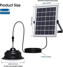 Solar Lights Indoor Outdoor Dual Color Switchable Shed Light w Remote Control - £32.39 GBP