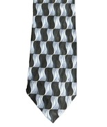 Facets Mens Black Blue Gray Check Silk Mens Neck Tie Necktie 57&quot; x 3.75&quot; - $4.94