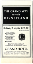 1972 Grand Hotel Disneyland Advertisement Anaheim California Vintage F6J - $19.99