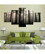 Multi Panel Foggy Forest Walk Canvas Wall Art Tree 5 Piece Nature Hiking... - £21.80 GBP+