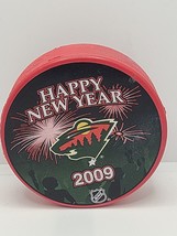 Minnesota Wild 2009 Happy New Year Puck NHL Special Edition Holiday - Red - $13.85