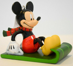 Hallmark  Mickey Mouse on Sled   2019 Gift Ornament - £16.78 GBP