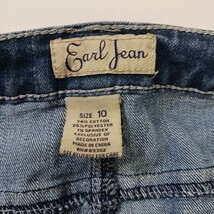 Earl Jean RN#89302 Women’s Blue Mid-Rise Cotton Blend Cropped Jeans Size 10 image 4