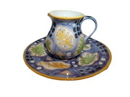 Susan Sargent Handpainted Italian Pitcher 8 underplate 16&quot; Serving Platter Italy - £148.55 GBP